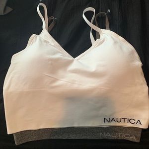 White and grey sports bra set